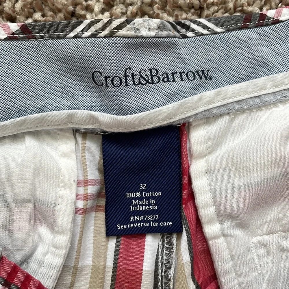 🌹4/$25 Croft & Barrow | plaid shorts sz 32
